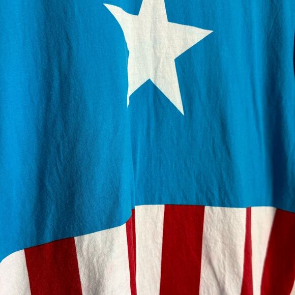 Marvel Captain America Star Stripe T-Shirt Men’s XL Blue Retro Tee - Picture 3 of 6
